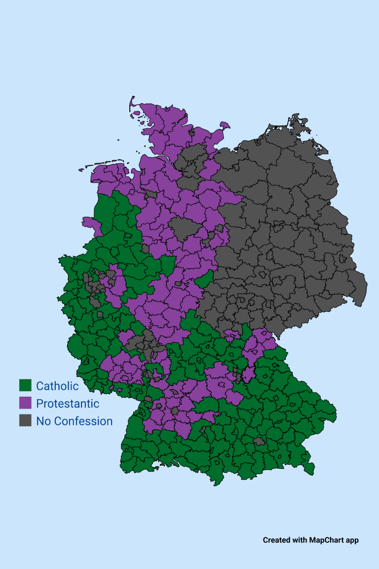 Almanya’nın din haritası – Dini çeşitlilik harika! 🌟