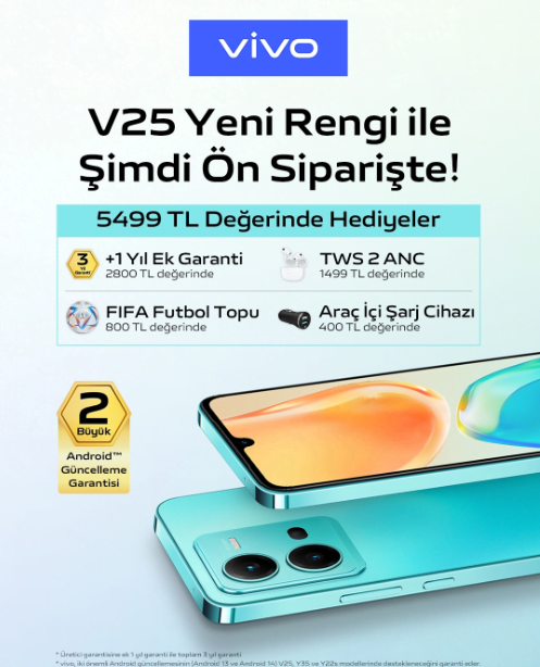 Türkiye'de Sadece Bizde! Vivo V25 5G, Özel Renk Seçeneğiyle Satışta! 1